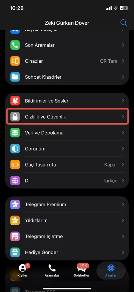 telegram numara gizleme iphone - android