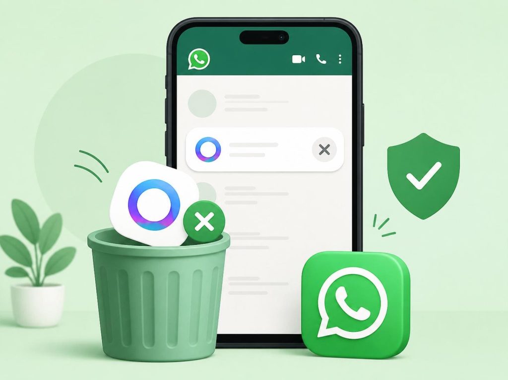 whatsapp meta ai kaldırma