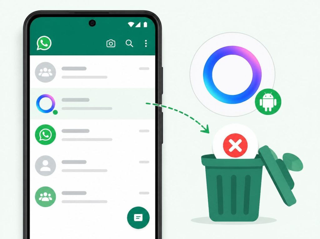 whatsapp meta ai nasıl silinir android