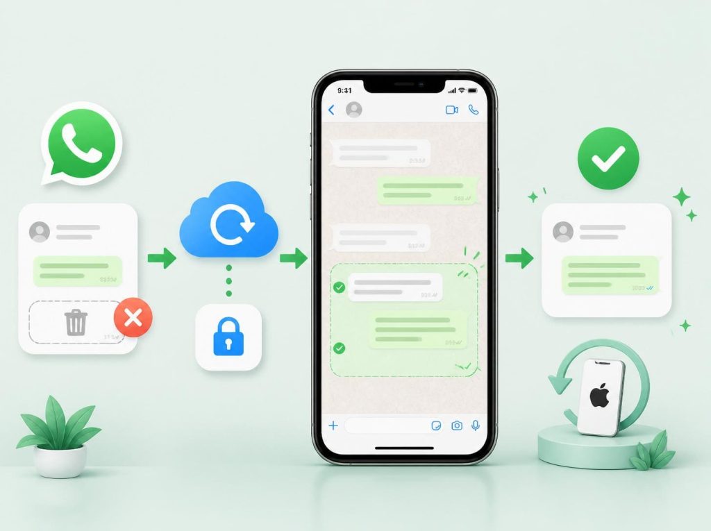 whatsapp silinen mesajları geri getirme iphone